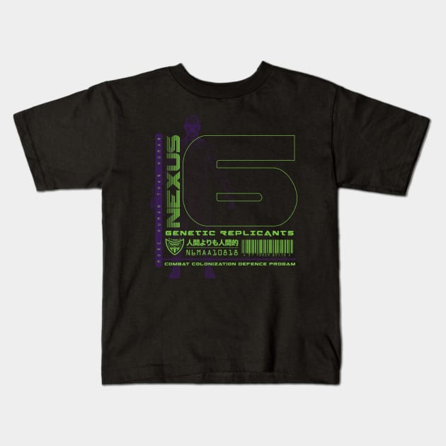 Nexus-6 Bladerunner Kids T-Shirt by MindsparkCreative